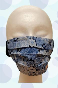 Maske VB1 blau Blumen