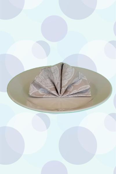 Stoffservietten beige weiss